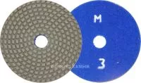 Алмазный гибкий шлифовальный круг PELE мрамор D100x3,5 dry №3 (Украина)