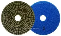 Алмазный гибкий шлифовальный круг JA D100x5 JA 4 step wet №1 (Китай)