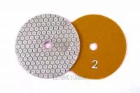 Алмазный гибкий шлифовальный круг HC 5 step hexagonal  мини гайки D100x3,5 dry №2 (Китай)