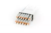 КОМПЛЕКТ_12 шт Карандаш восковой белый STAEDTLER с грифелем не перманентный (Германия)