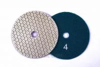 Алмазный гибкий шлифовальный круг HC 5 step hexagonal  мини гайки D100x3,5 dry №4 (Китай)