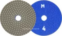 Алмазный гибкий шлифовальный круг PELE мрамор D100x3,5 dry №4 (Украина)